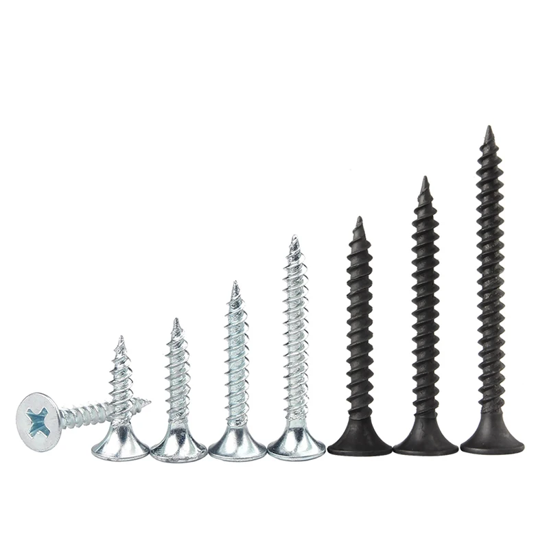 M3.5 Phillips Countersunk Flat Head Self tapping Screw Cross Drywall Wood Screw L=16mm 20mm 25mm 30mm 35mm 40mm 50mm 60mm 70mm