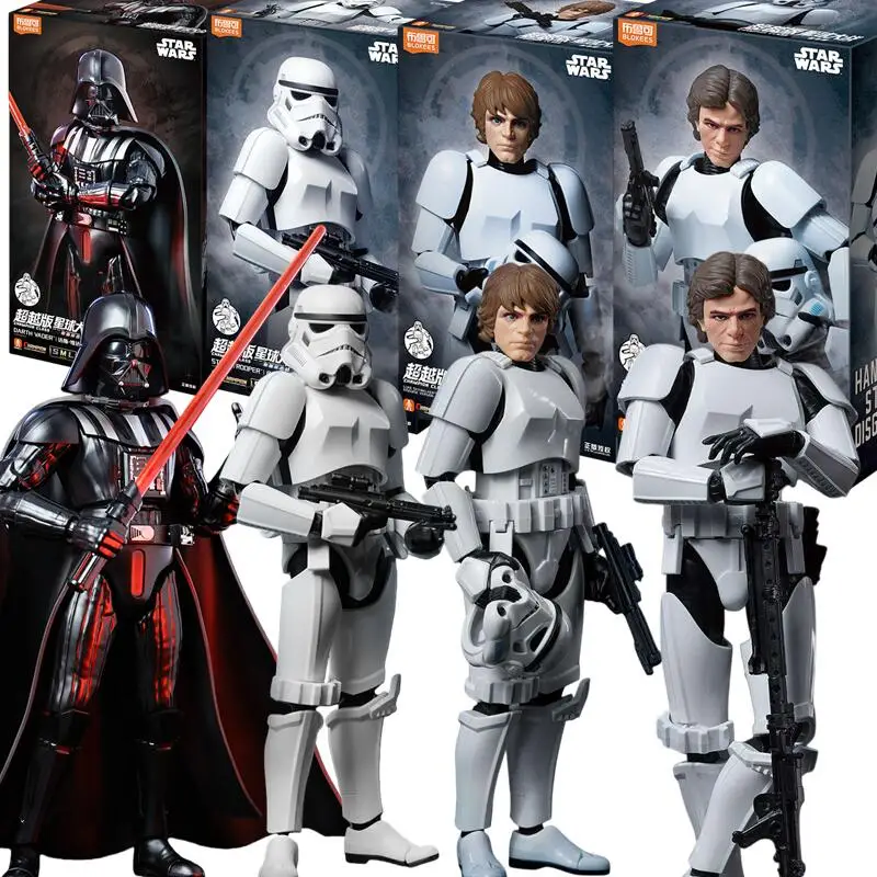 スターウォーズ-オリジナル-classバージョン-ハン・ソロ-ルーク・スカイウォーカー-ダース・ベイダー-スカイウォーカー-インペリアル・ストームトルーパー-おもちゃ-アクションフィギュア-組み立て済み