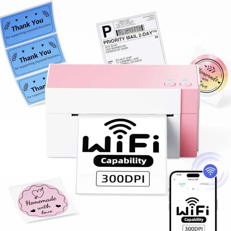 

Phomemo 344 Термальное беспроводное подключение Wi-Fi HD Express Электронный принтер Waybill Машина для этикеток со штрих-кодом