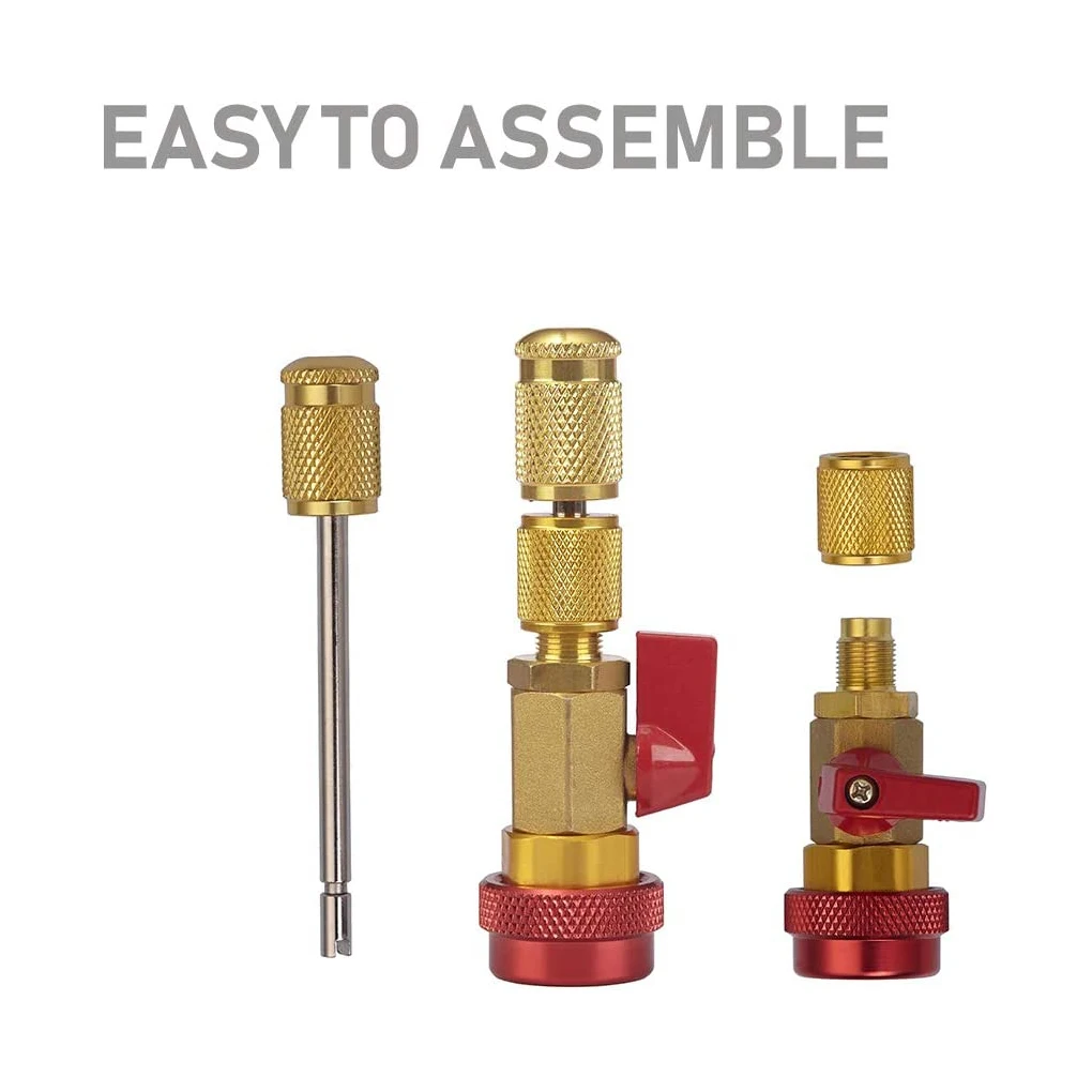 1 Set Car A/C Valve Core Remover R134A R1234YF Installer Tool Accessories