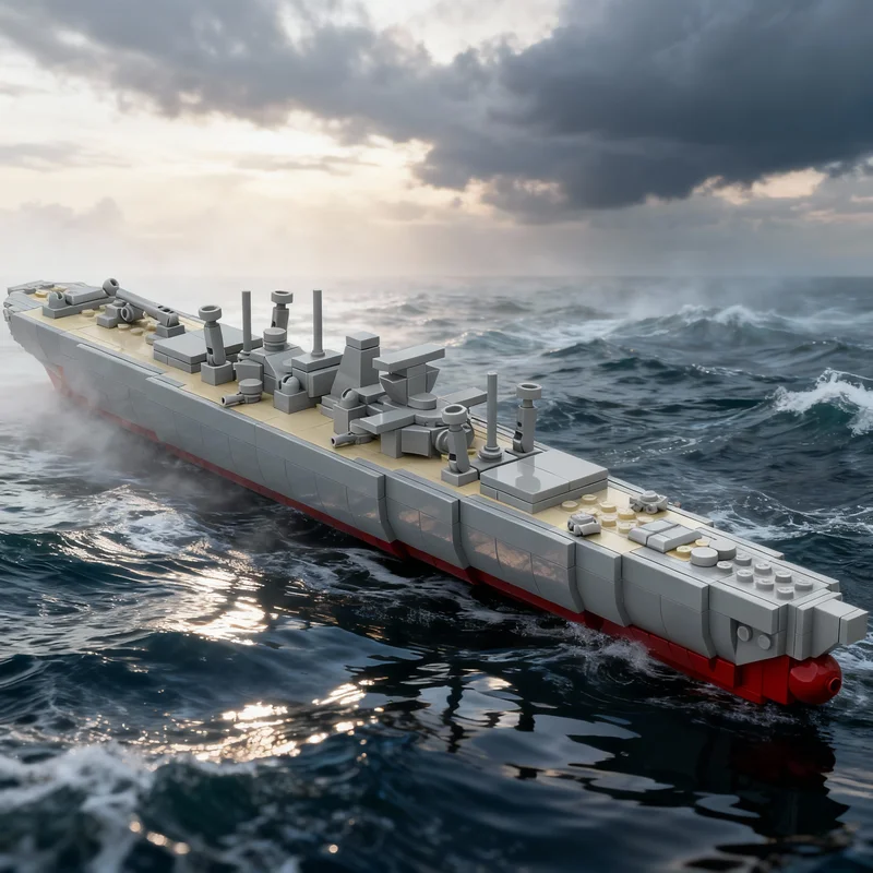 

511pcs MOC Boat Military Vessel Model Building Blocks Construction DIY Idea Creative Education Brick Toys Christmas Gift Kids