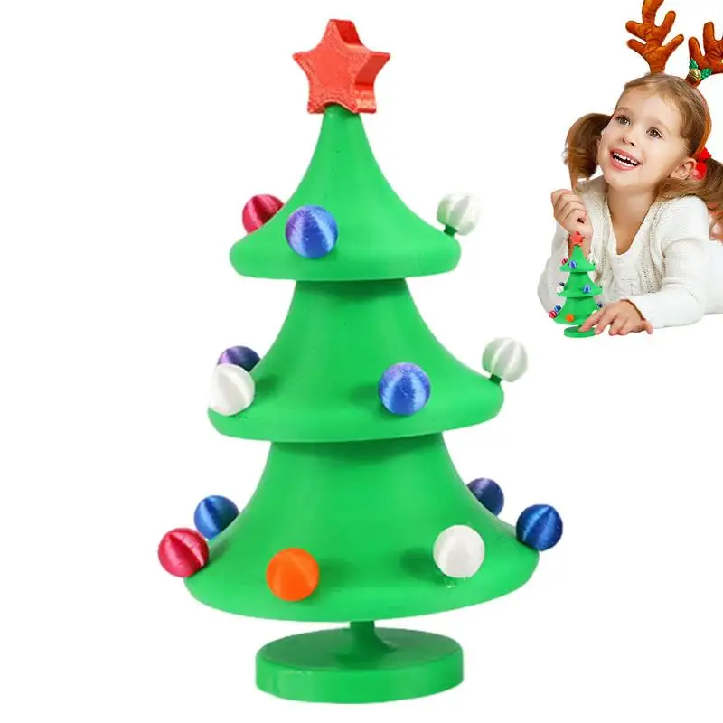 

Christmas Tree Stress Relief 3D Printed Relief Fidgets Toy Portable Sensory Hand Fidget Rotating Fidget Toy For Stress Relief