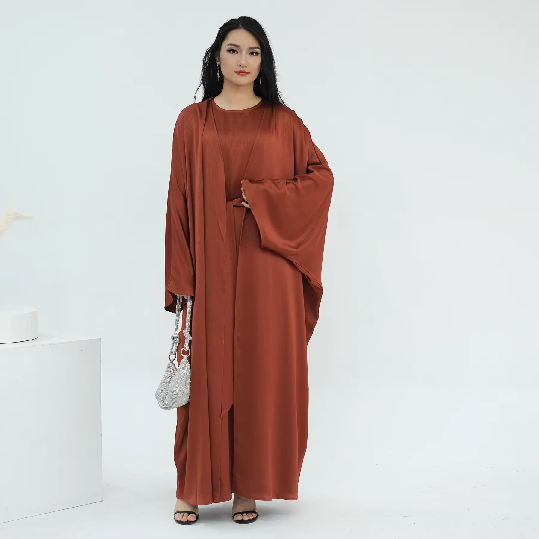 

Luxury Dubai Abaya Dress Set Muslim Women Kimono Jalabiya Turkey Kaftan Robe Marocain Femme Musulmane Vestidos Islam Clothing