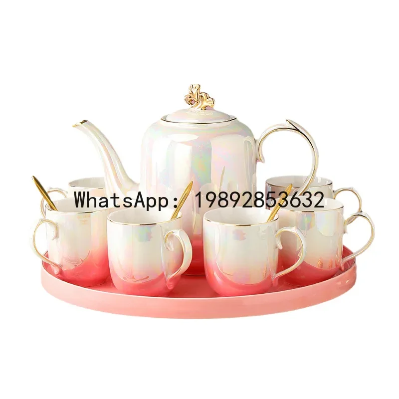 

Hys premium water set - ceramic cups for home, tea set, living room, high-end glassware
