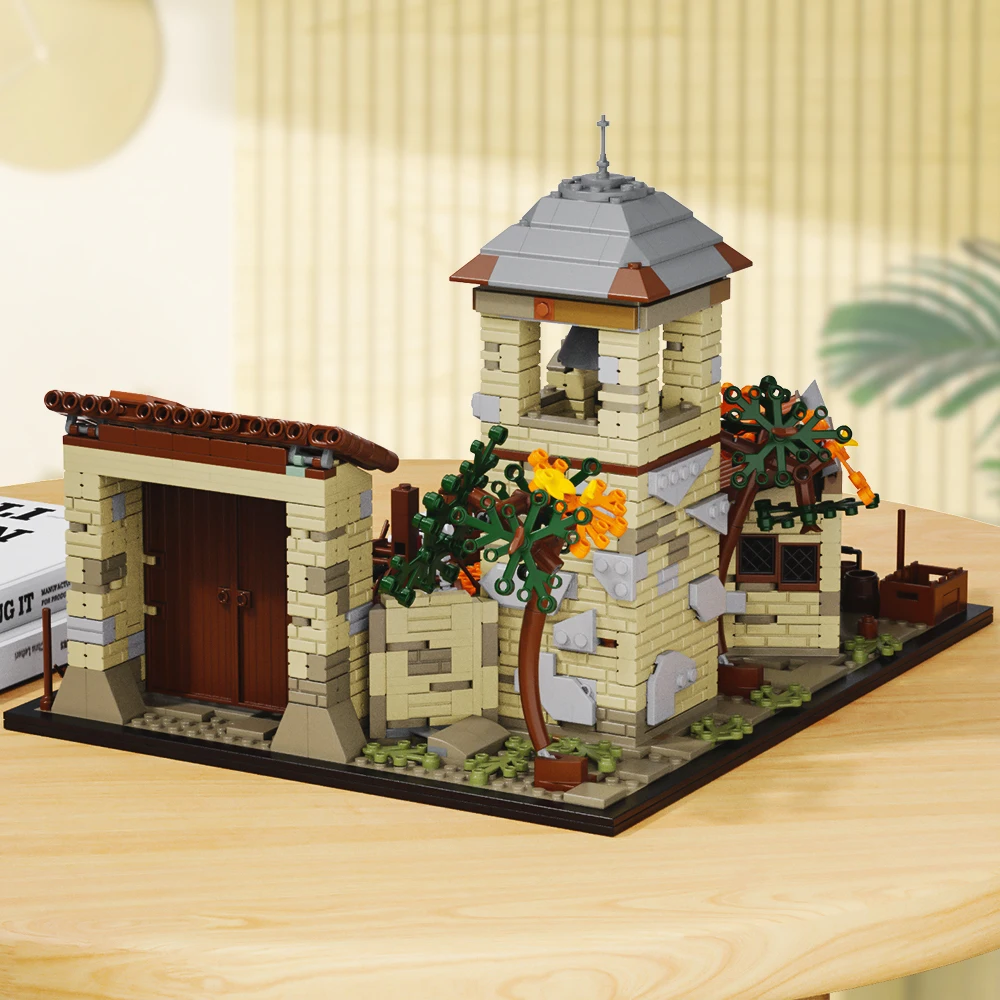 Gobricks MOC 공포 게임 Spookys Forest Village 모델 빌딩 블록 클래식 성 diy 벽돌 장난감 어린이 생일 선물