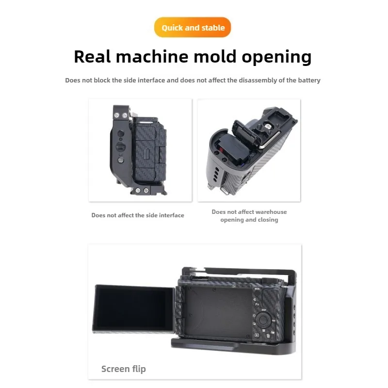 ZVE10II Alloy Rabbit cage Rig Handle Film Arm support bracket Stabilizer for Sony ZV-E10II camera video led microphone tripod