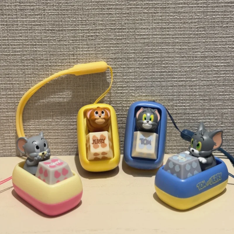 Tom And Jerry Keycap Blind Box Cute Bean Fingertip Keyboard Keycap Mysterious Surprise Box Exquisite And Interesting Toys
