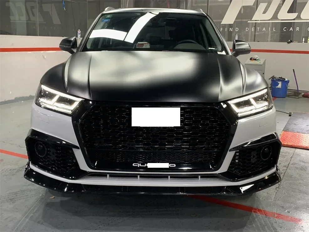 Car Facelift Conversion For AUDI Q5 2019 Upgrade To RSQ5 Look Bodykit Front Bumper Grill With Front Lip