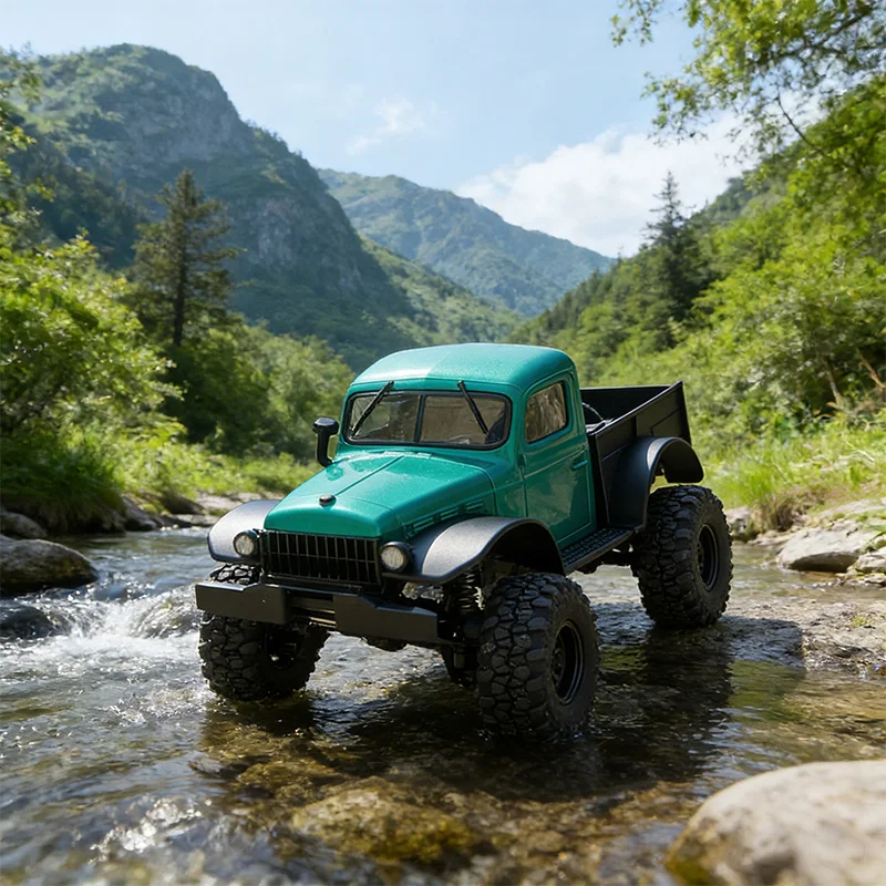 FMS 1:24 POWER WAGON Semi-Card Remote Control Car Brushless Four-Wheel Drive Climbing Car Off-Road Vehicle RC Model RTR