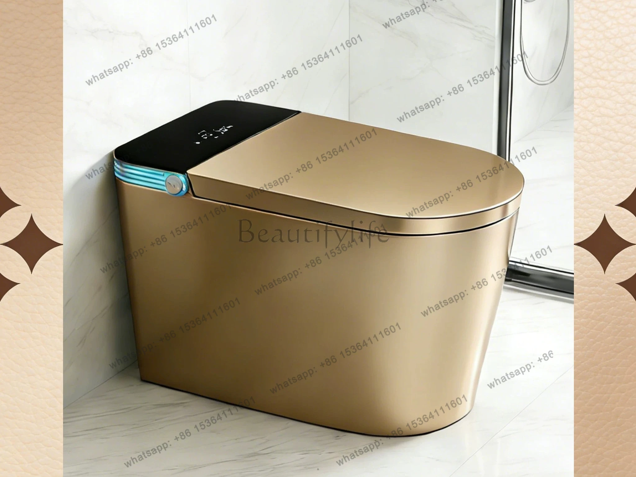 Color smart toilet plus size seat dopamine electric toilet