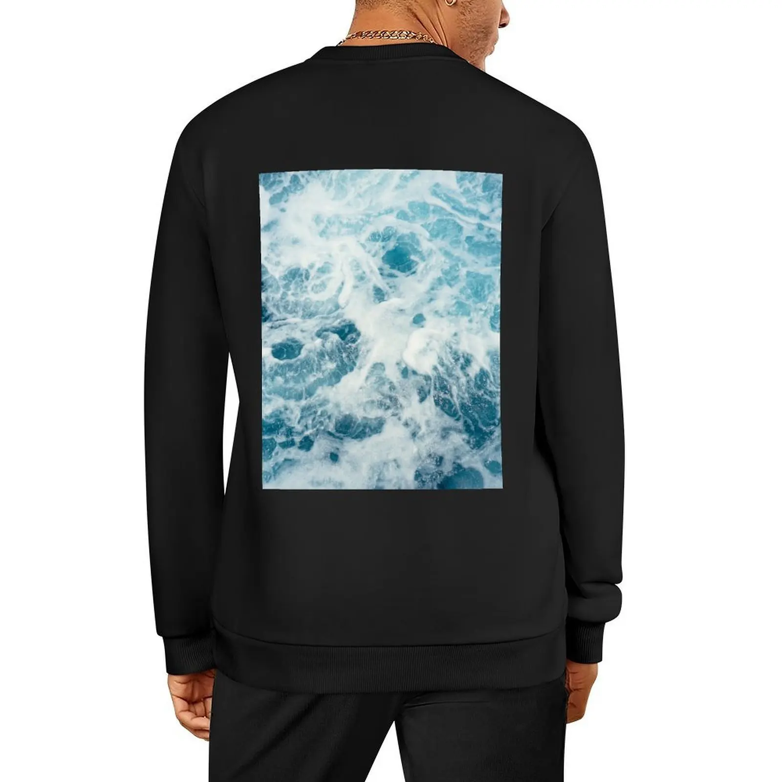 

Sea Waves in the Ocean Pullover men's coat men's sweat-shirt set male clothes men's sweat-shirt pullover