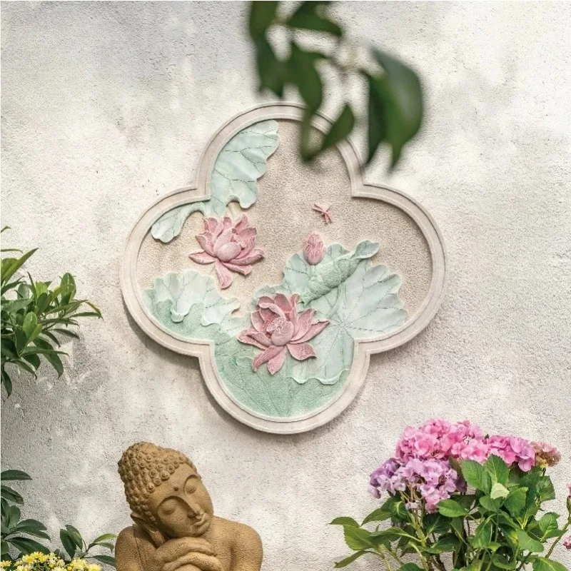 Outdoor Wall Art for Garden Waterproof Hanging Decor for Patio Rustic Courtyard Wall Panel Ornament Weatherproof Exterior Decor