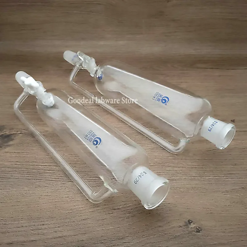 1 Piece 25ml To 1000ml Glass Cylindrical Constant Pressure Dropping Funnel with GLASS/PTFE Piston Laboratory Supplier