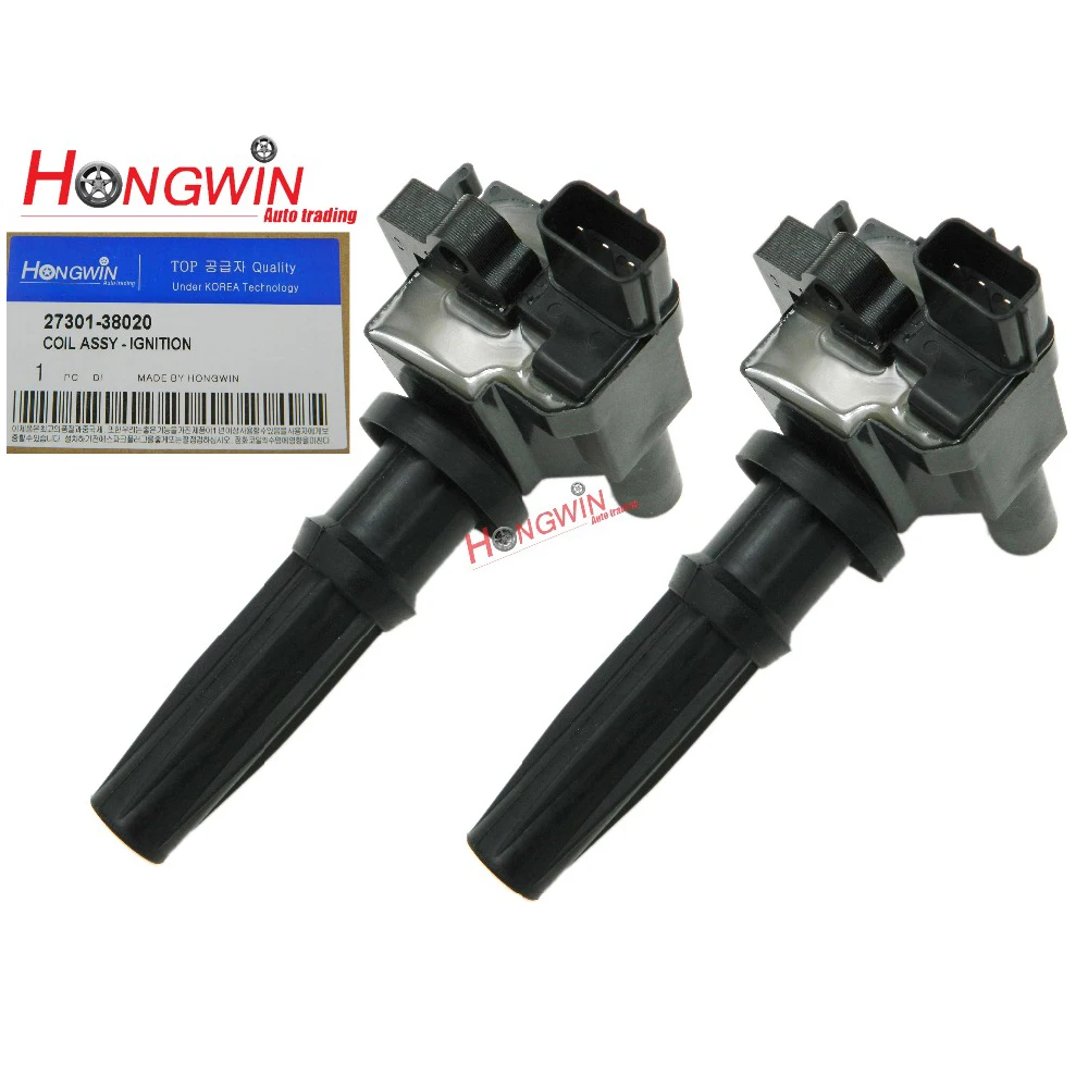 ONE SET OF 2PCS NEW Ignition Coil Fits HHyundai Santa Fe Sonata Kia Optima 2.4L 4cyl 199-2006 UF285 / 5C1155 / 27301-38020