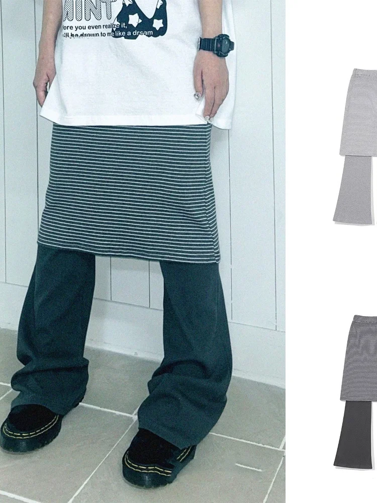 

Эксклюзивный персональный дизайн, высокая талия, эластичная талия, полосатый цвет, повседневные брюки, юбка, брюки, длинные брюки для поездок на работу