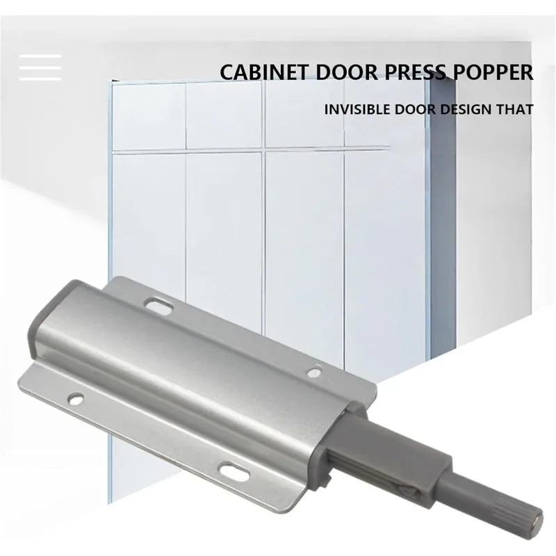 

2pcs Door Stop Adjustable Push to Open Touch Damper Buffer Easy to Use Soft Quiet Closer Secure Installation Furniture Hardware