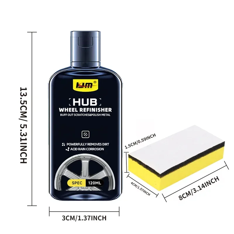 Premium Wheel Hub Repair Kit - Scratch, Rust & Fade Remover with Polishing Paste for Enhanced Car Maintenance