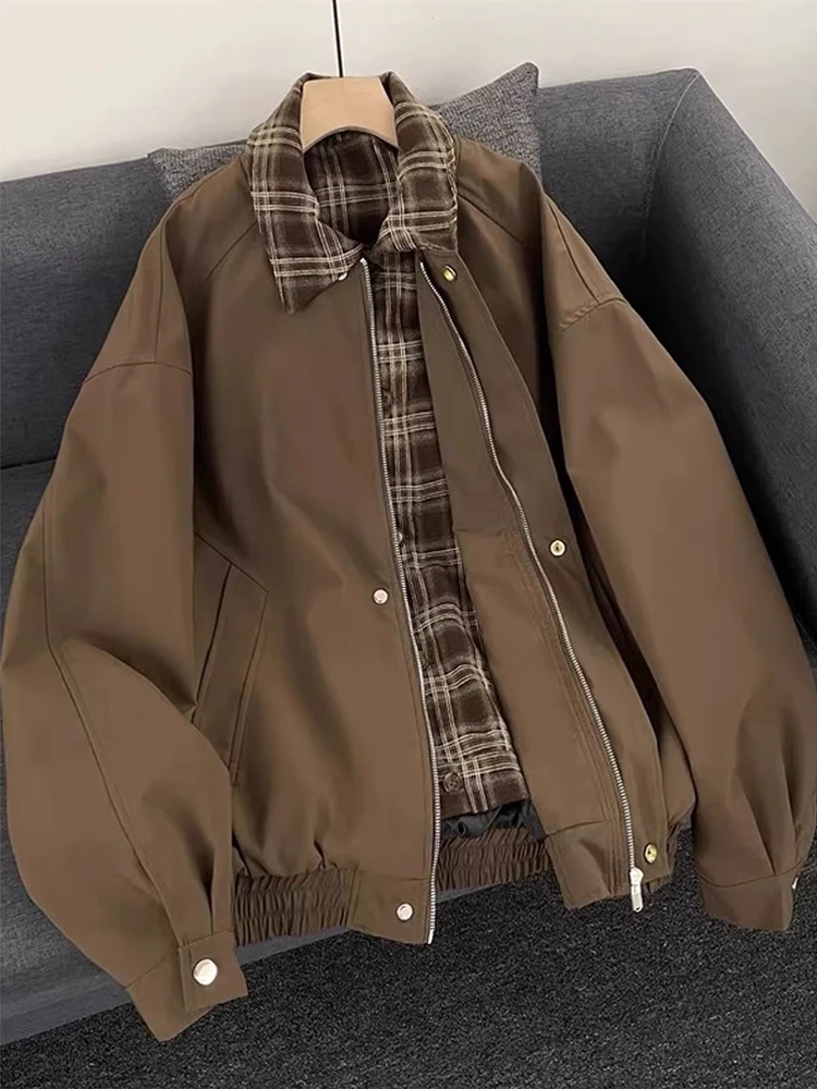 

Винтажная мужская бейсбольная одежда Harrington Jaet oulder, однотонная бейсбольная одежда, осенний сезон, подходит для без железа, американский...