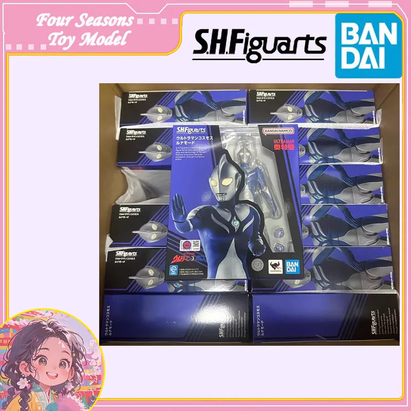 

Быстрая доставка Bandai Anime SHF Ultraman Cosmos LUNA MODE, оригинальная модель игрушки, экшн-фигурка, коллекционные украшения, подарок для детей
