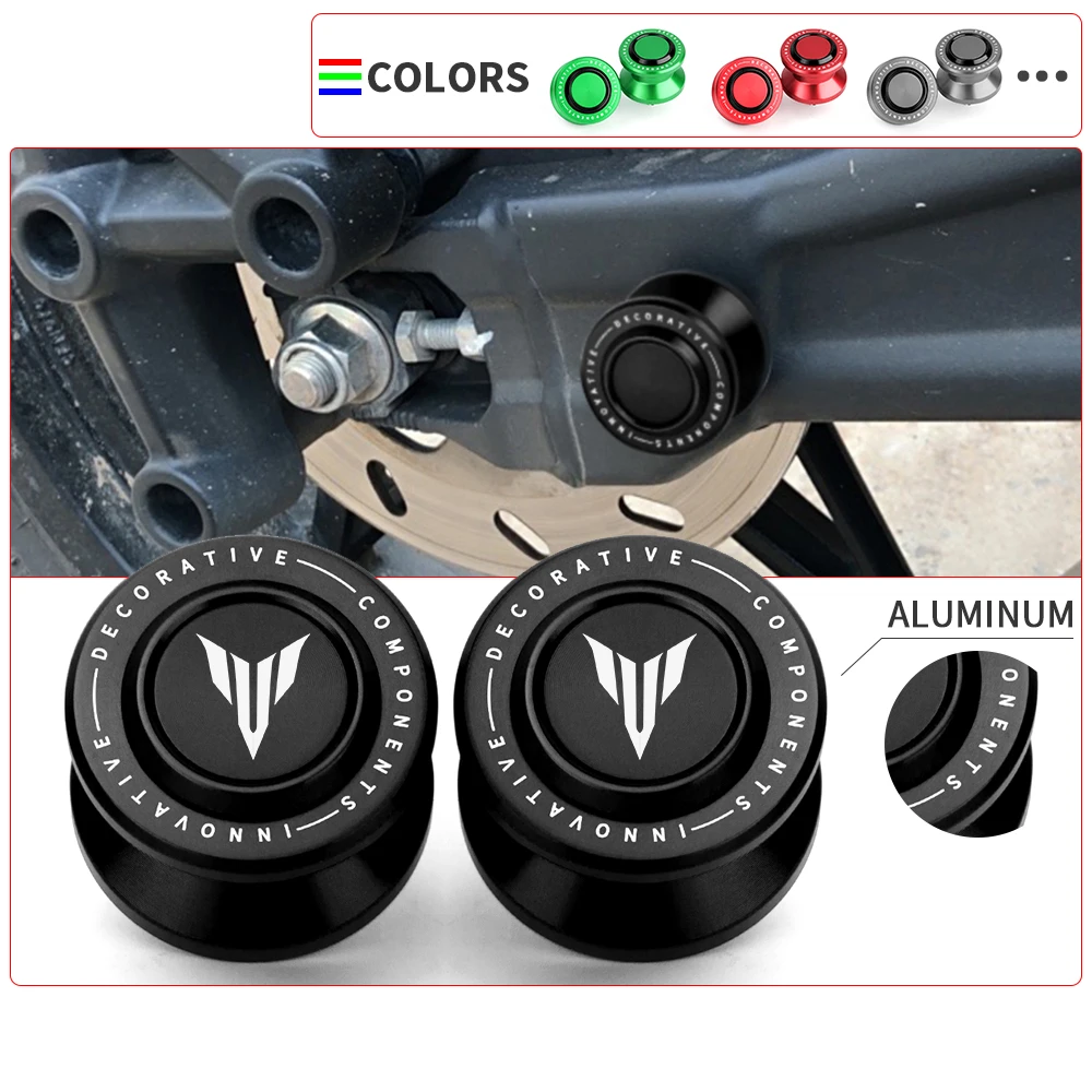 Mt 03 07 09 mt 10 25 125 cnc motocicleta m6 carretéis de braço oscilante suporte traseiro parafusos sliders para yamaha mt03 mt07 mt09 mt10 mt25 mt125