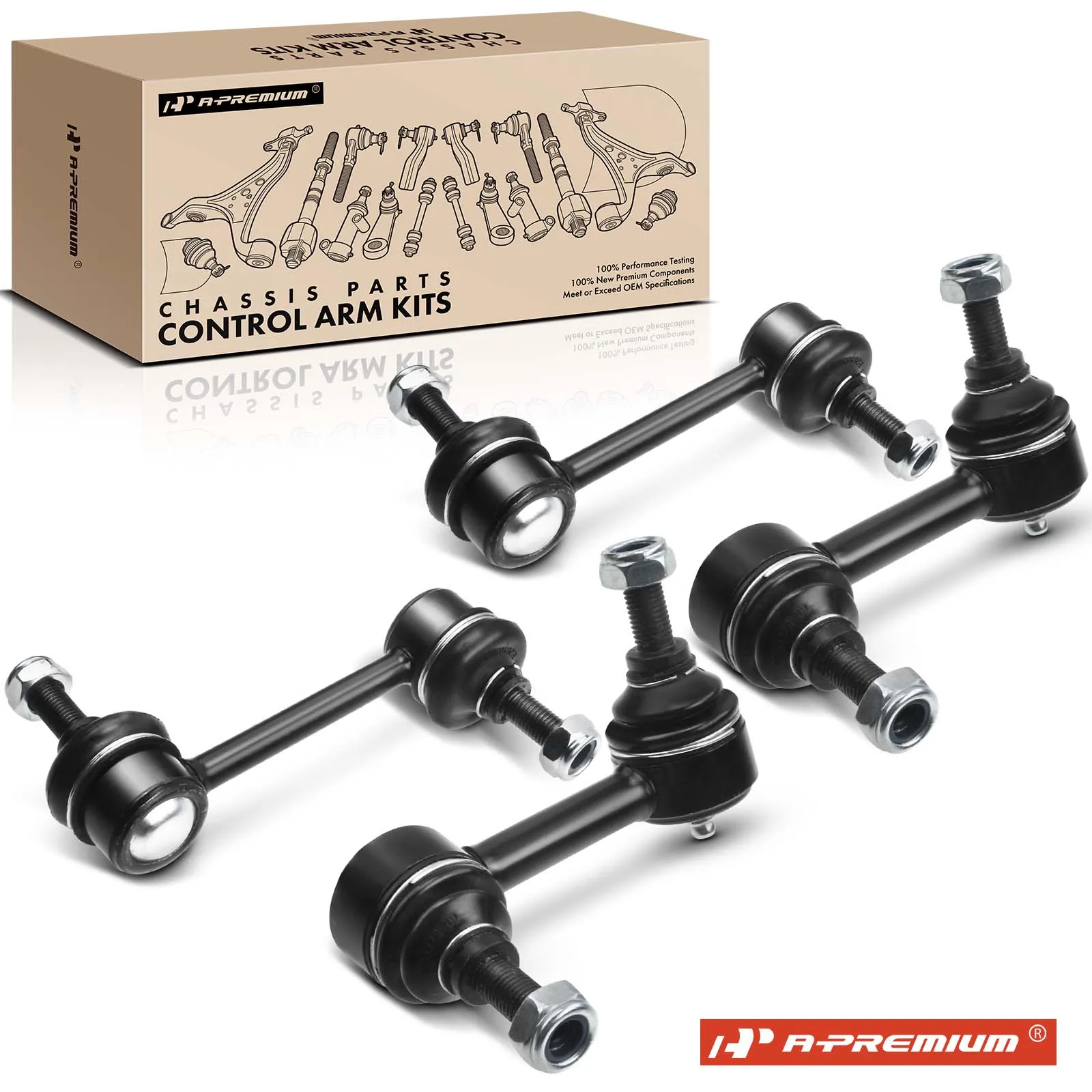 A-Premium 4x Front & Rear Side Stabilizer Bar Link for Acura RL 1996 1997 1998 1999 2000 2001 2002 2003 2004 V6 3.5L