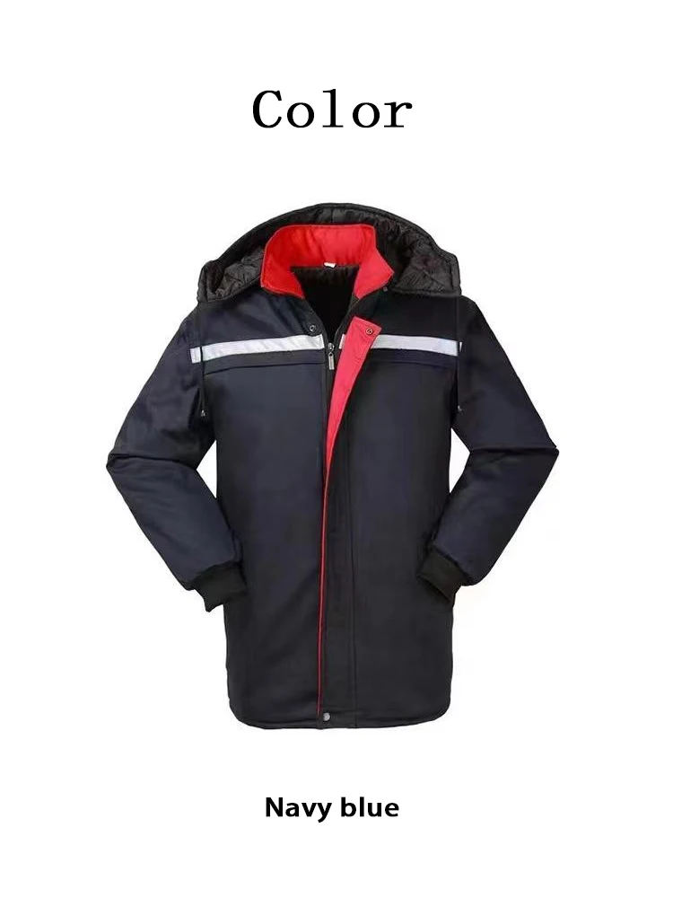 بدلة عمل شتوية عاكسة قابلة للفصل معطف معزول حراري لمحلات إصلاح البناء ملابس عمل متعددة المشاهد