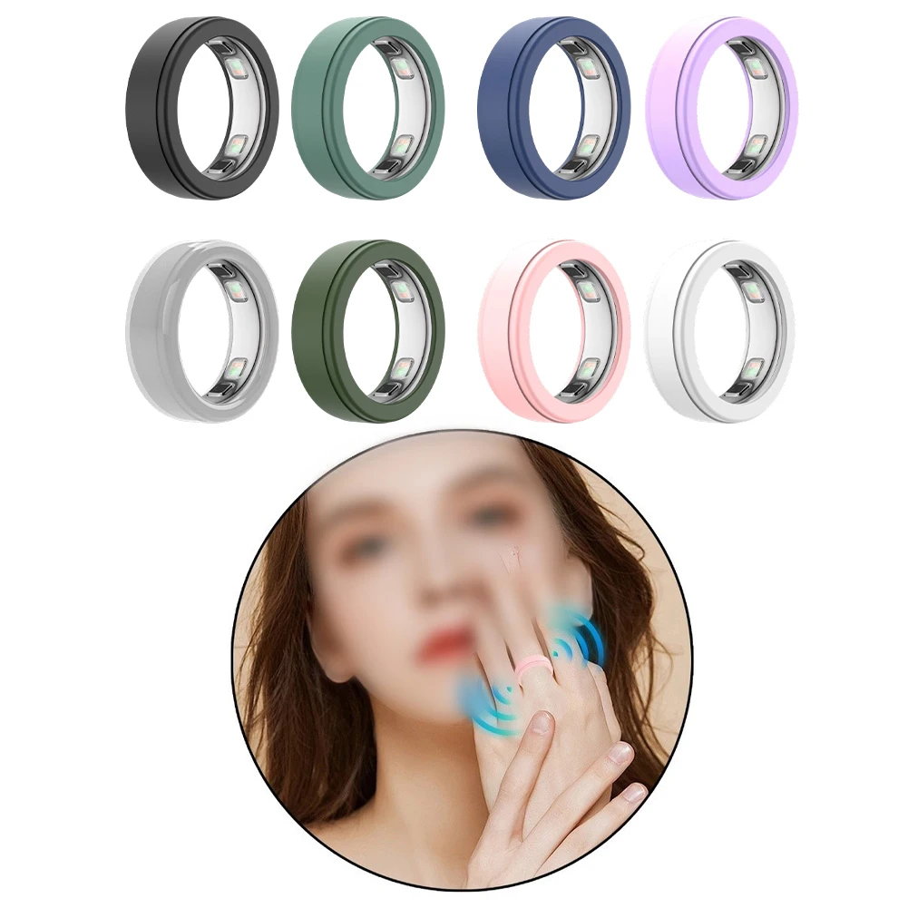 

Silicone Case For Oura Ring5 Solid Color Anti-Scratch Elastic Protective-cover Daily Protection Smart Ring Replace Accessories