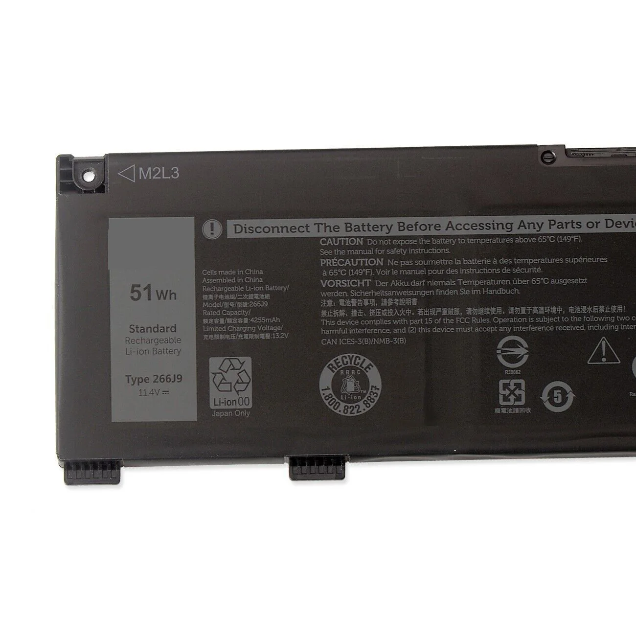 BITERSON New Lithium-ion Laptop Battery 266J9 For Dell G3 15 3590 3500 G5 15 5500 5505 Inspiron 14 5490 M4GWP PN1VN 11.4V 51Wh