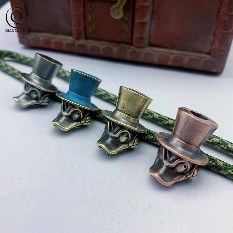 

Cartoon Anime Character Duck Brass Knife Bead Jewelry DIY Paracord Hangings Accessories Animal EDC Outdoor Tool Lanyard Pendants