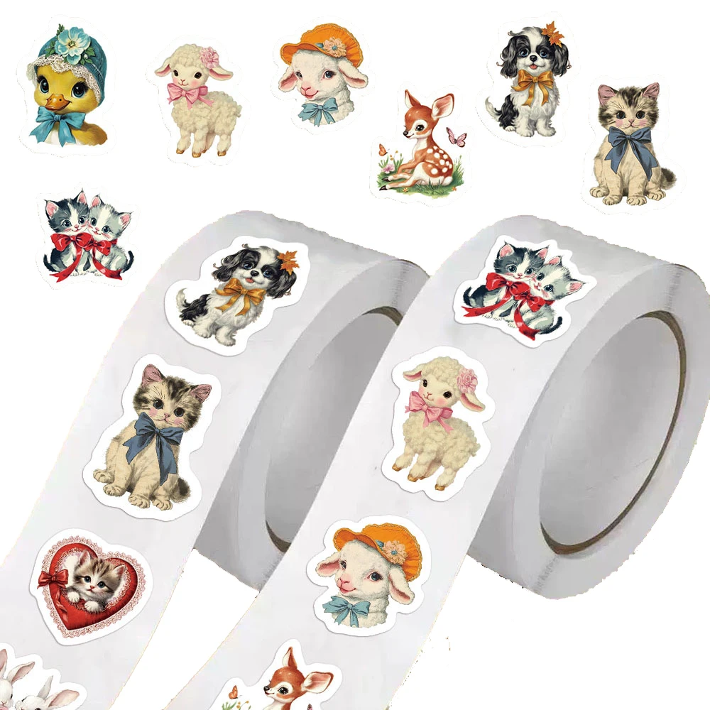 

500pcs Teacher Reward Animals Stickers for Kids Children Kindergarten School Encouragement Students Cute Stationery Sticker Toy