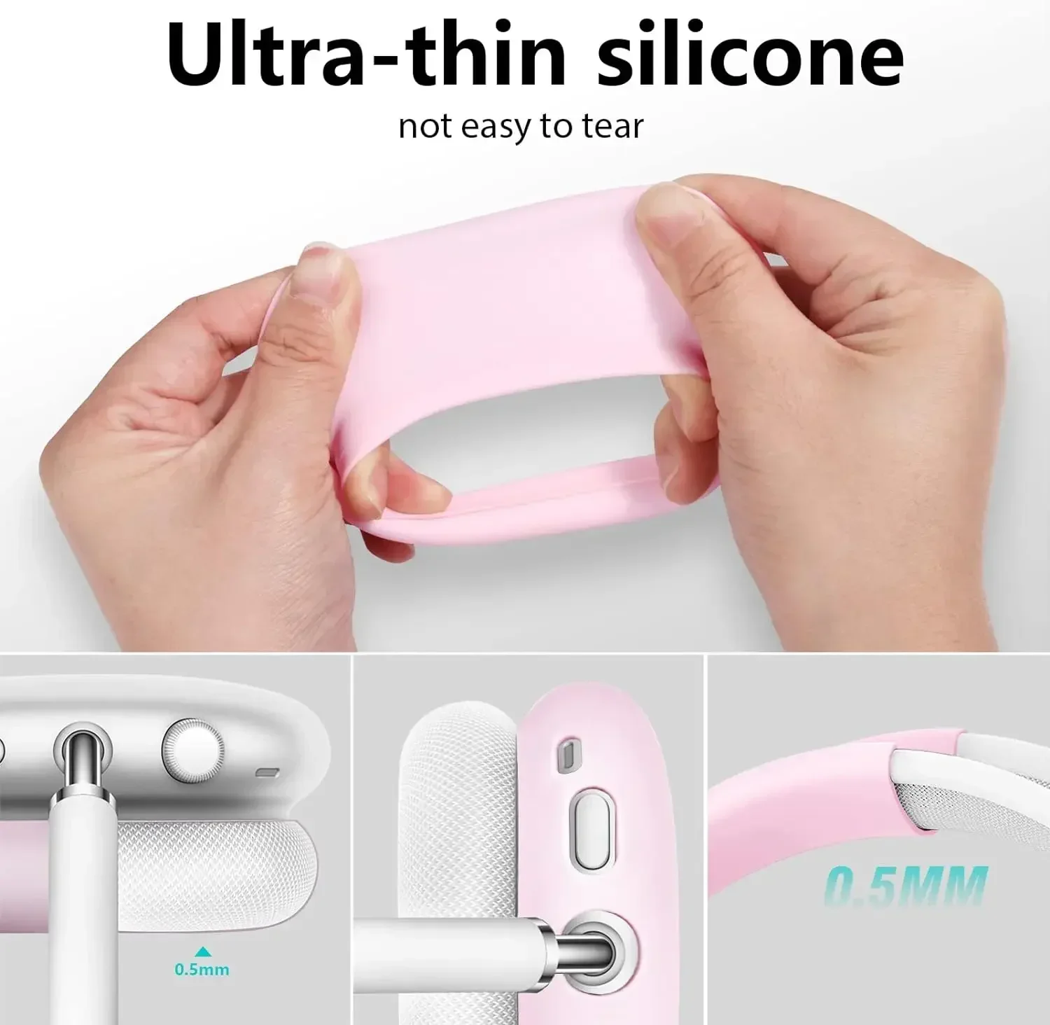 Three piece set Silicone Protective Case Suitable for Airpods Max Headphones Silicone Cover Accessories Cases Anti drop and soft