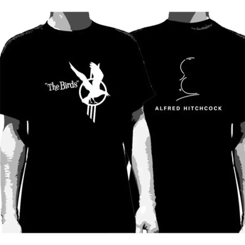The Birds Black White Hitchcock T Shirt New Small Only
