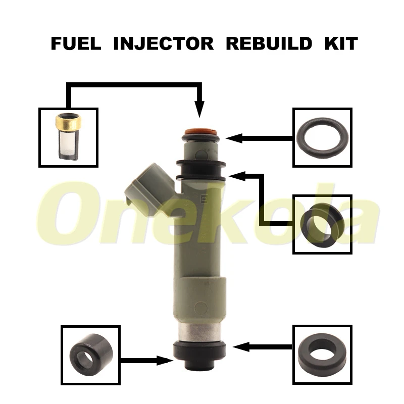 Fuel Injector Service Repair Kit Filters Orings Seals Grommets for Suzuki Jimny Liana Swift SX4 05-14 297500-0540 15710-64j00