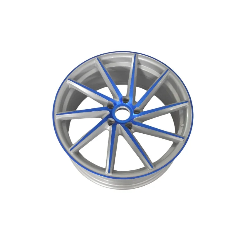 【2026】Factory Wholesale Silver With Blue Accent Multi-Spoke Deep Dish Alloy Wheels 17/18/19 Inch 5x100 5x114.3 5x120 Stance Rims