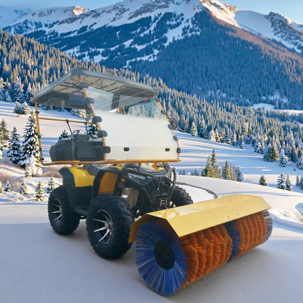 Woer 15HP Automatic Gas Snow Blower Autonomous Petrol Snow Blowers for ATV Road Sweeper Brush Equipment