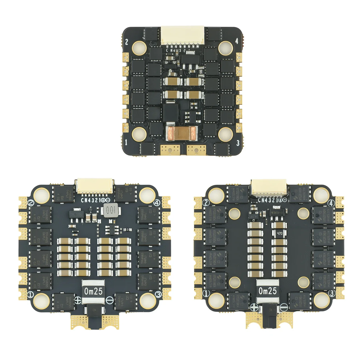 

8-bit 30A/50A/60A Brushless 4-in-1 ESC Compatible with 2S-6S LiPo Batteries Support PWM, DSHOT, ONESHOT for FPV Drones