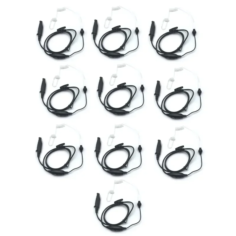 

Lot 10PCS Police Style PTT Mic Air Tube Earphone Headset for Baofeng UV-XR A-58 UV-XR UV-9R Plus UV9RPLUS GT-3WP UV-5S Radio