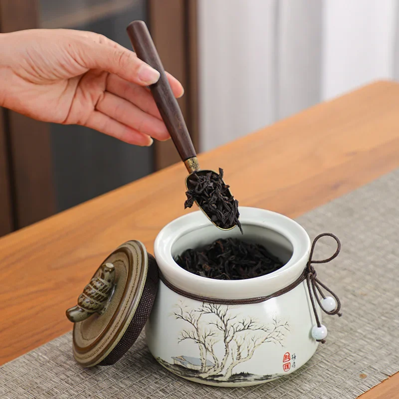 High-end tea cans, empty boxes are generally half a catty, ceramic tea cans