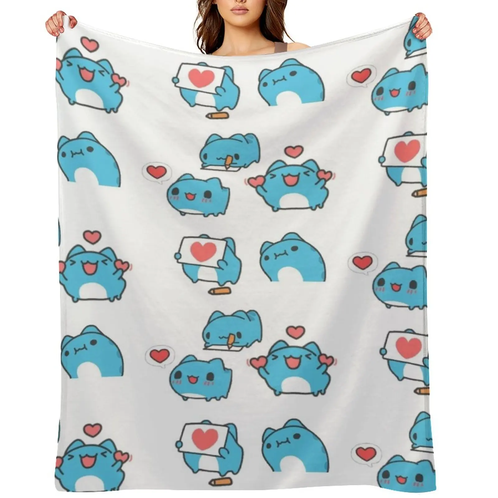 

Comic cat/ bugcat/ bugcat capoo Throw Blanket Summer anime wednesday Baby Blankets