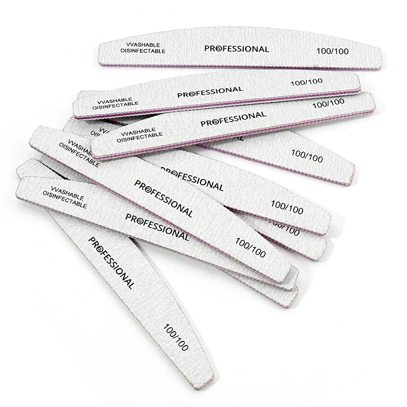 5/10/25 pezzi lavabili 180/240 manicure lime per unghie grigie strumenti per la cura delle unghie a doppia faccia per salone professionale riutilizzabile lima per nail art