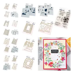 fresh new Hot Foil Dies and Stamps Stencil Fancy Rectangle Frame Die pink Metal Cut Dies DIY Scrapbook Stamp Art Make Paper Card