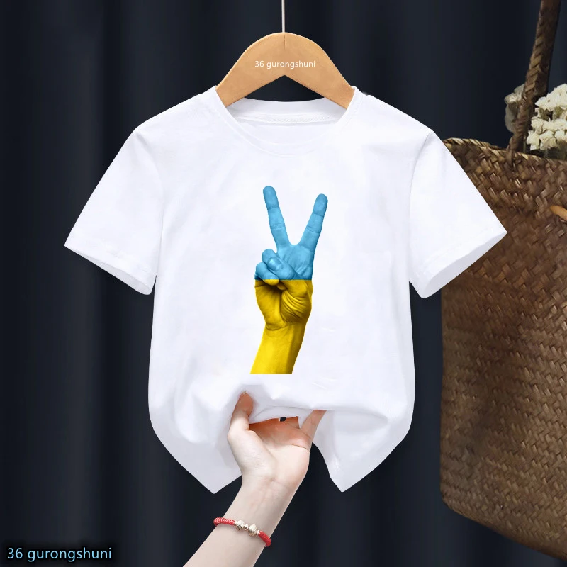 Camiseta negra de Ucrania para niños, camiseta de amor ucraniano, camiseta Harajuku para niños, camiseta Unisex para niños pequeños, camisetas de manga corta