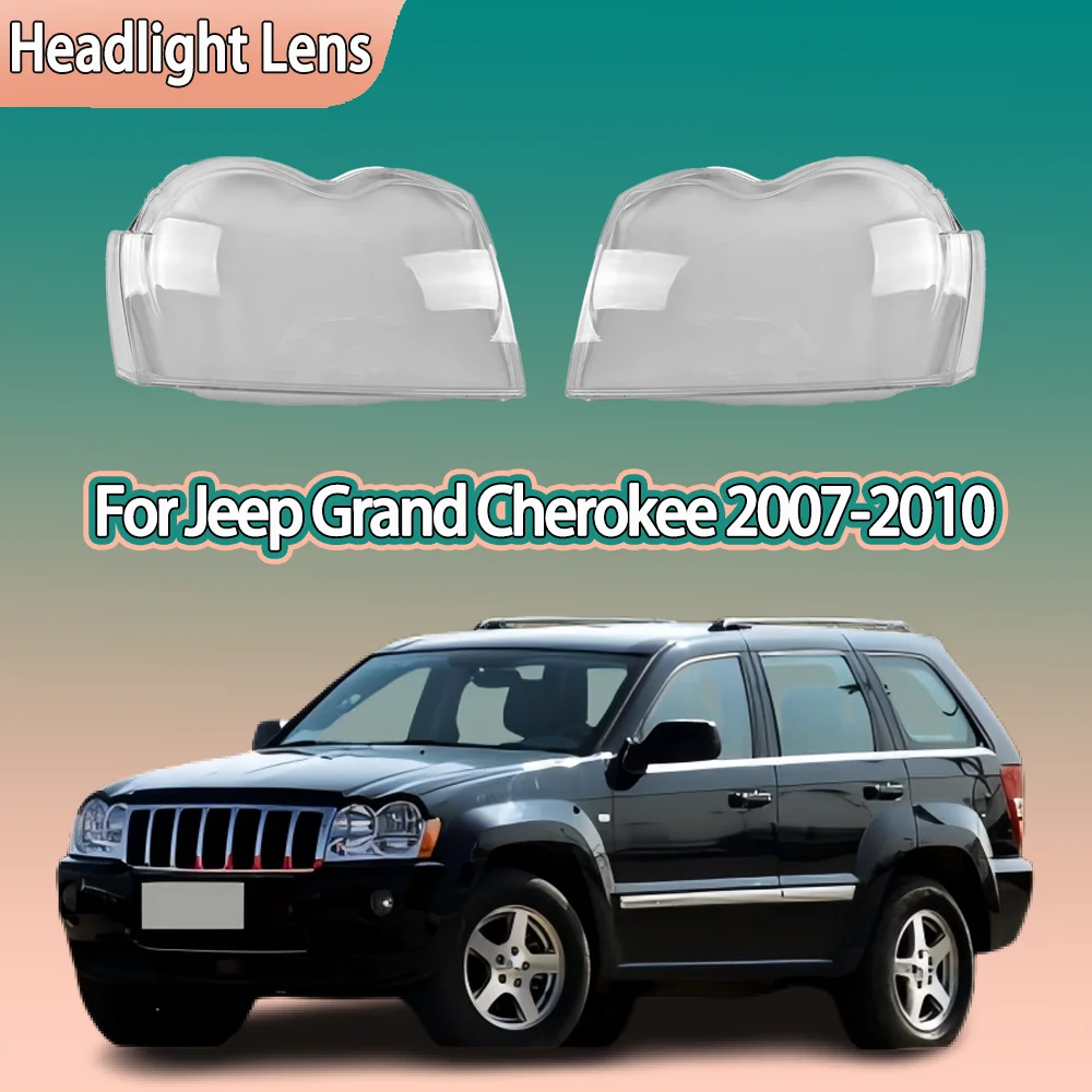 

For Jeep Grand Cherokee 2007 2008 2009 2010 Front Headlamp Cover Headlight Lens Shell Plexiglass Replace Original Lampshade