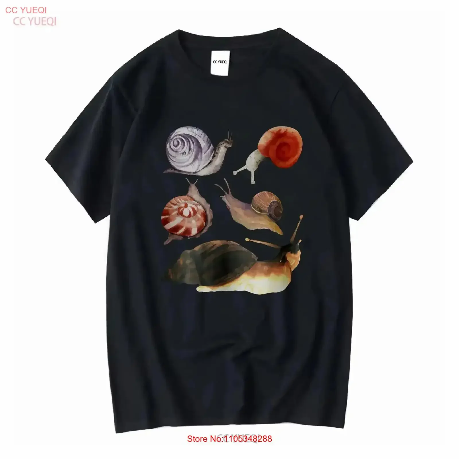Cottagecore Snail T-Shirt Goblincore Goth Grunge Fairycore Kleidung Witchy Dark Academia Ästhetische botanische Kunst Vintage