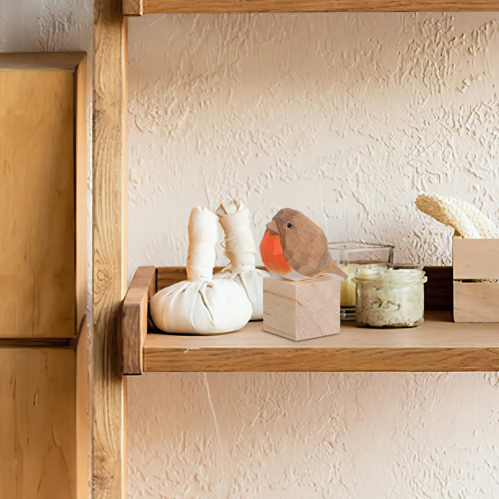 

Wooden Bird Ornament Lovely Exquisite Simulation Bird Adornment Home Decoration Desktop Gift Office Decoration