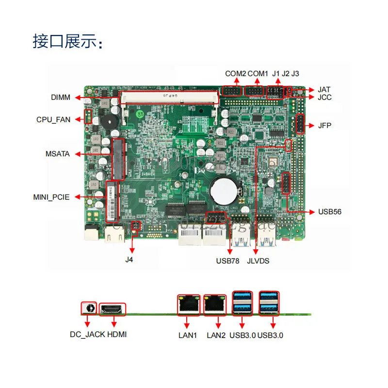 EP-4380-10 Mini low power industrial control main board soft routing visual inspection integrated CPU/spot