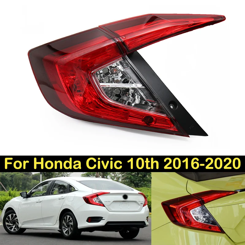 

DECHO Taillight For Honda Civic 10th 2016 2017 2018 2019 2020 Brake Light Rear bumper taillamps tail light Backup light