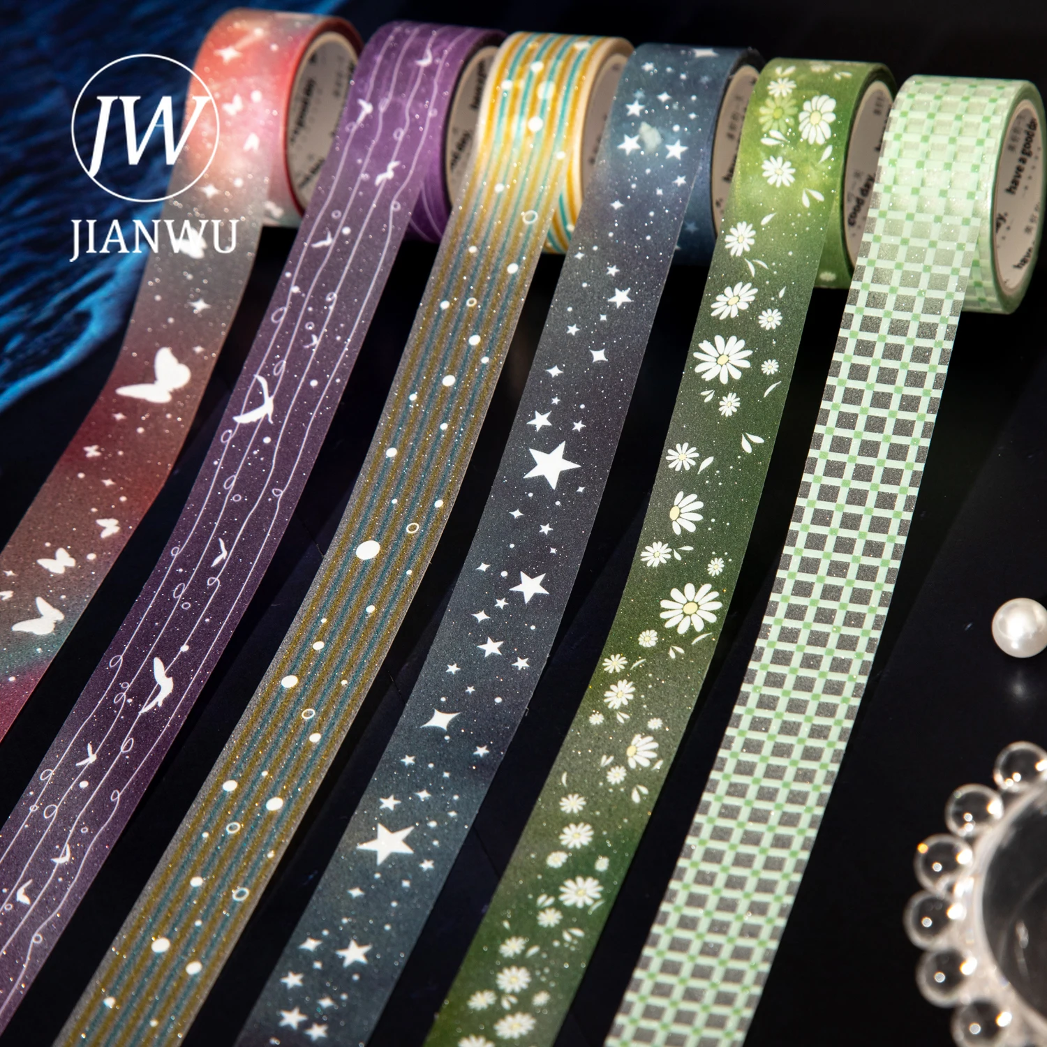 jianwu-serie-sonho-ilusorio-fita-pet-criativa-para-colagem-de-materiais-com-borboletas-estrelas-e-paisagens-vintage-para-diario-e-papelaria-diy