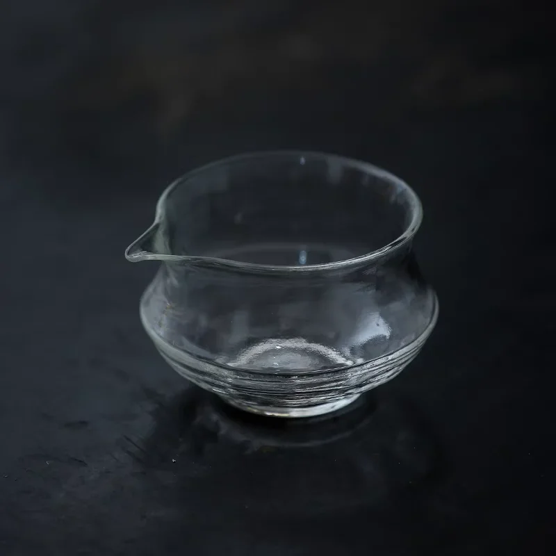 150ml Handmade Eagle Mouth Hammer Pattern Heat Resistant Glass Fair Cup Tea Pitcher Tea Separator Chahai Kung Fu Tea Set Access