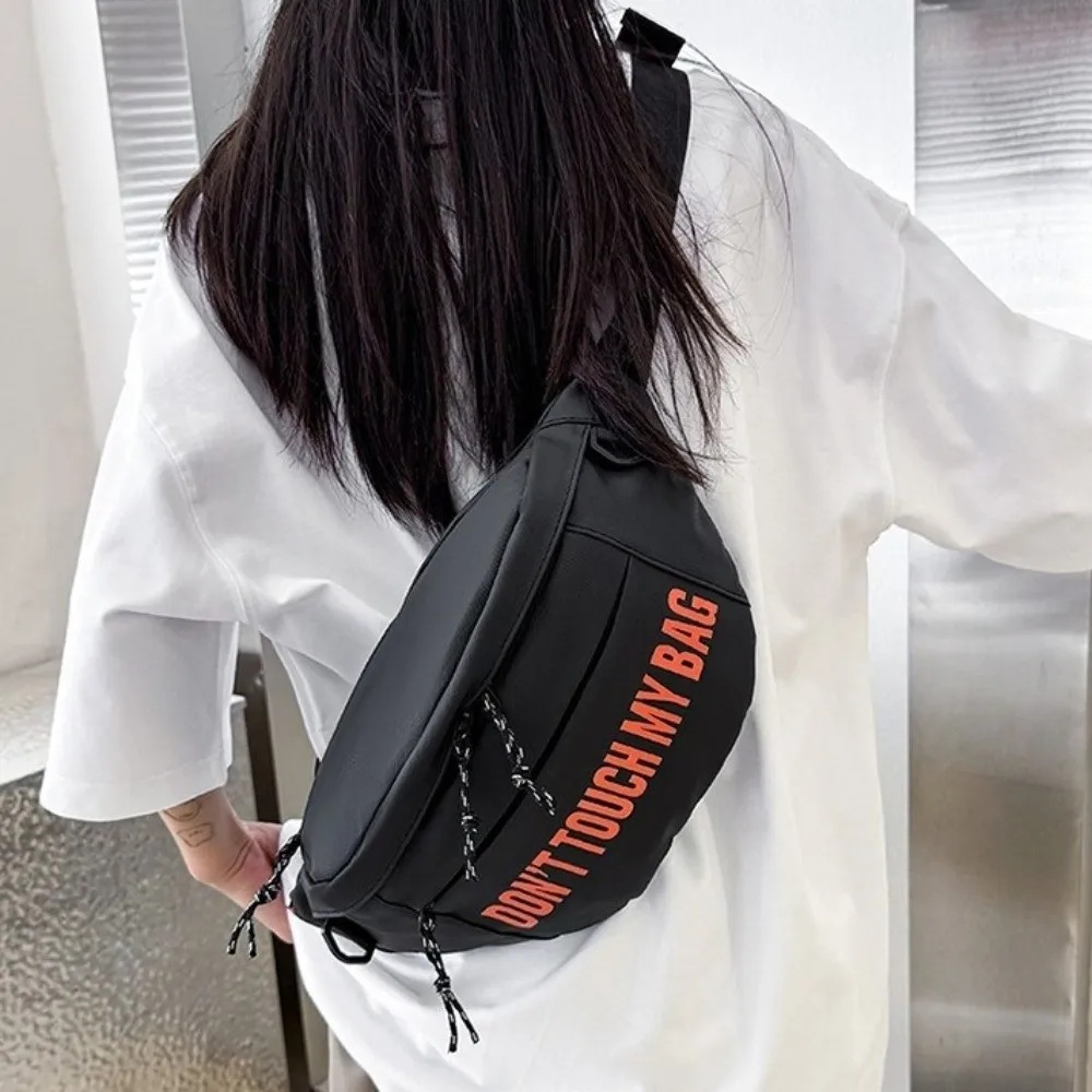 

Multifunctional Cycling Crossbody Bag Oxford Cloth Water Resistant Men's Chest Bag Streetwear Letter Shoulder Bag Unisex